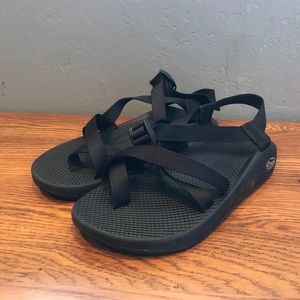 Black Chaco Sandals With Vibram Sole 